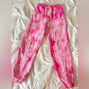 BILLABONG Womens Pink Tie-Dye Sweatpants Size Medium *Read DESC